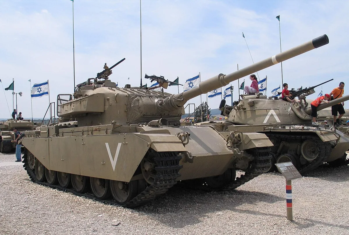 A Centurion tank on display at the Yad LaShiryon museum, Latrun